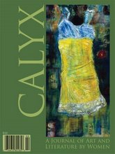 Summer 2009 Calyx cover, leaf green with an oil painting of a yellow slip