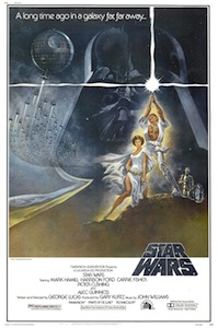 The 1977 Star Wars movie poster